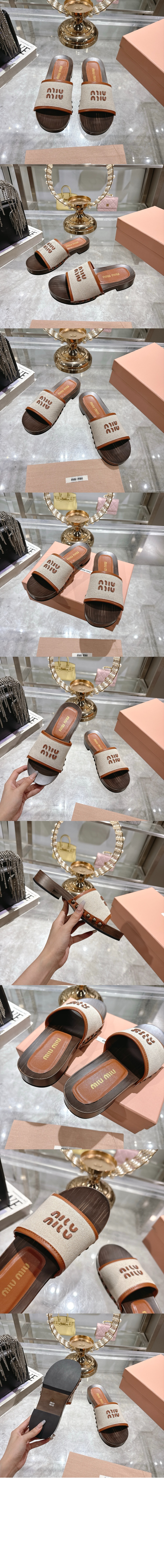 미러급레플리카사이트 | 명품레플리카 전문 쇼핑몰  | 하이퀄 - 캔버스 및 가죽 클로그 5Z445E > 미우미우