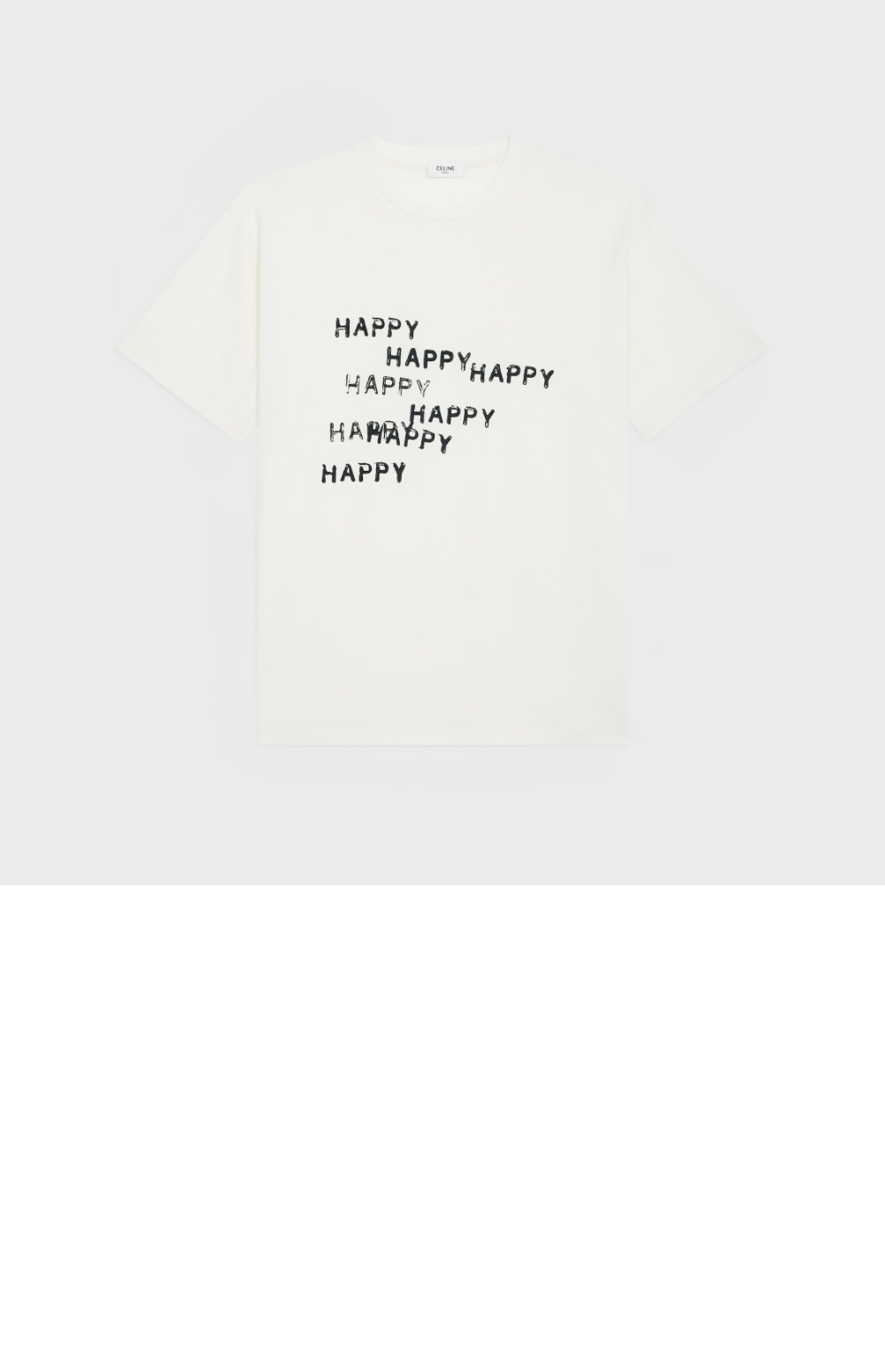 미러급레플리카사이트 | 명품레플리카 전문 쇼핑몰  | 하이퀄 - Happy Happy 루즈 코튼 저지 티셔츠 > 셀린느