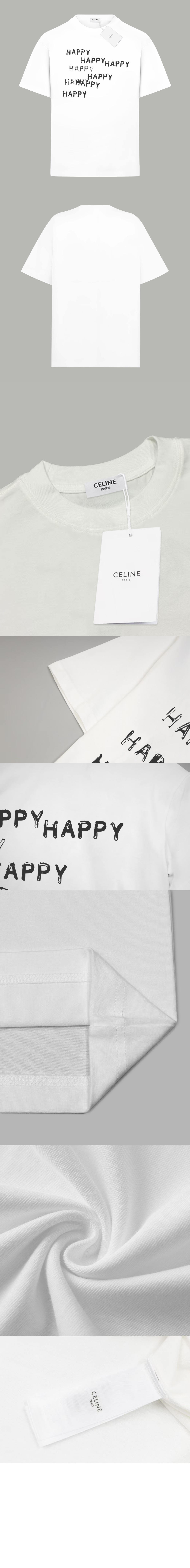 미러급레플리카사이트 | 명품레플리카 전문 쇼핑몰  | 하이퀄 - Happy Happy 루즈 코튼 저지 티셔츠 > 셀린느